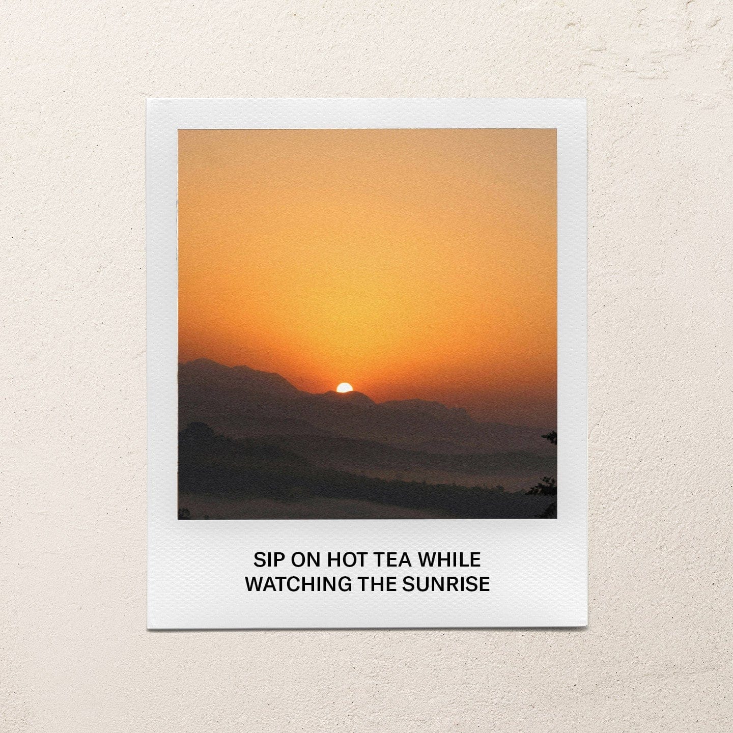 Sip on hot tea while watching the sunrise