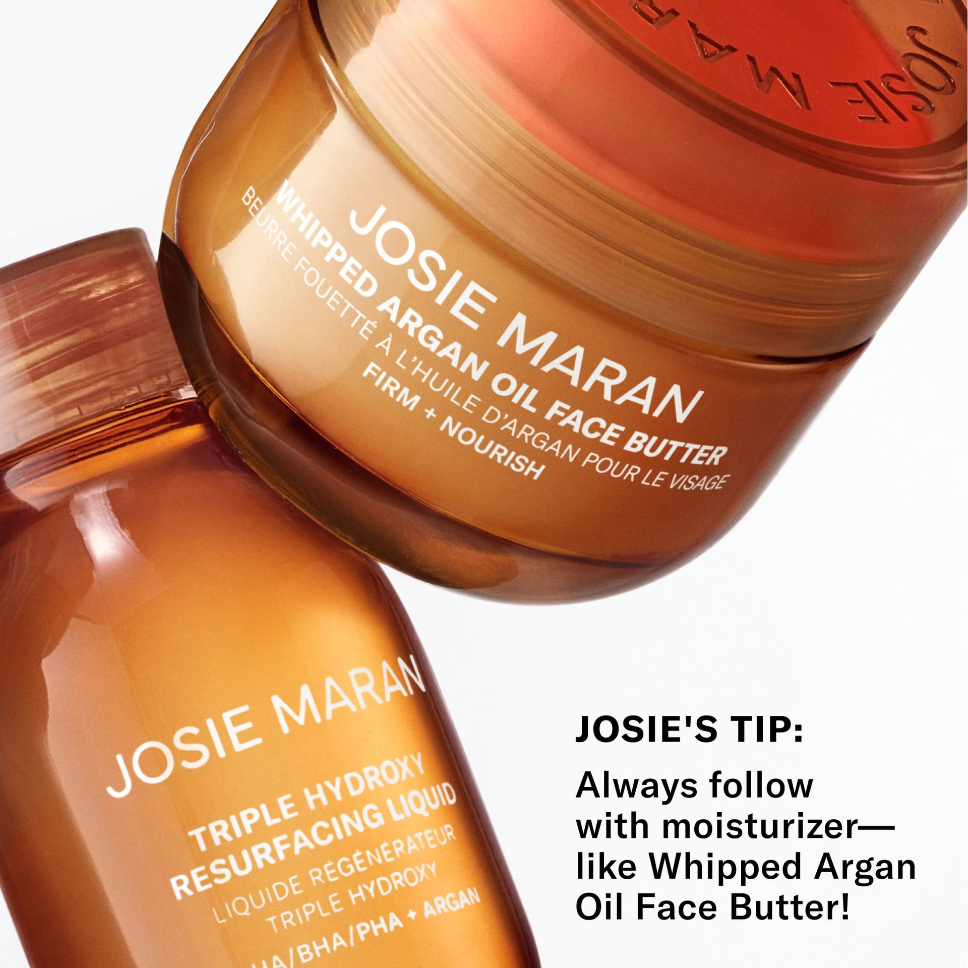 Josie's Tip: Always follow with moisturizer - like Whipped Argan Oil Face Butter!